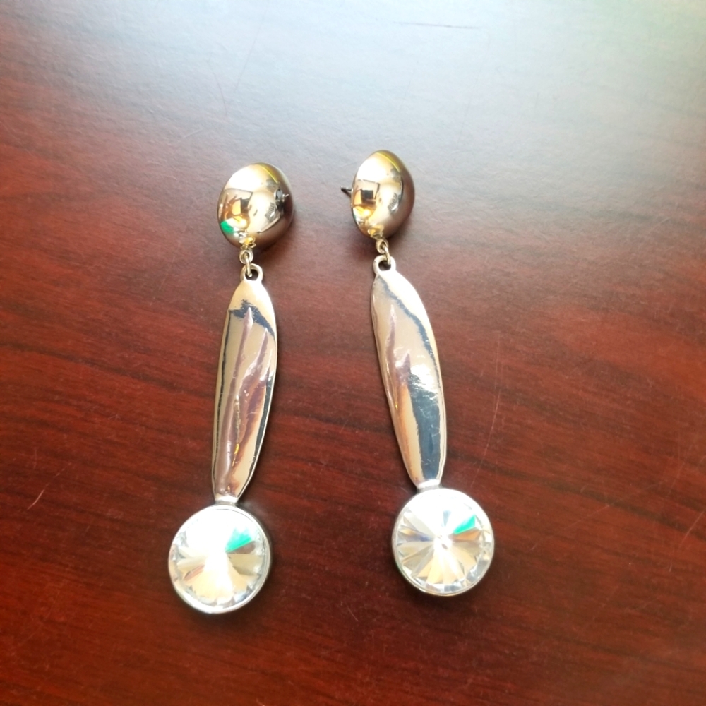 Mango Elegant Cubic Zirconia Rhinestone Drop Earrings